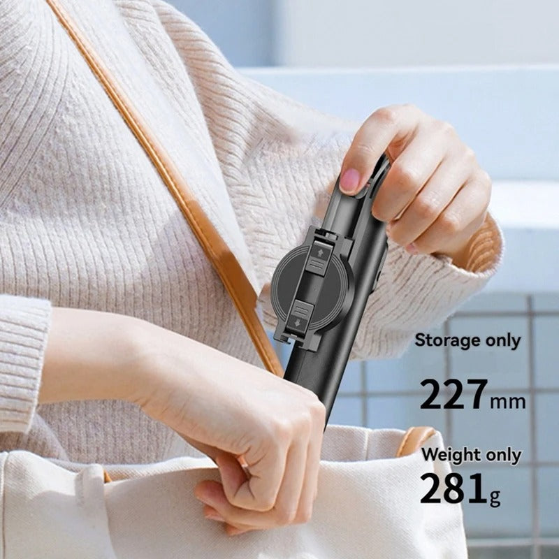 MagSafe Selfie Stick Tripod with Remote – 360° Extendable Stand for iPhone 17/16/15