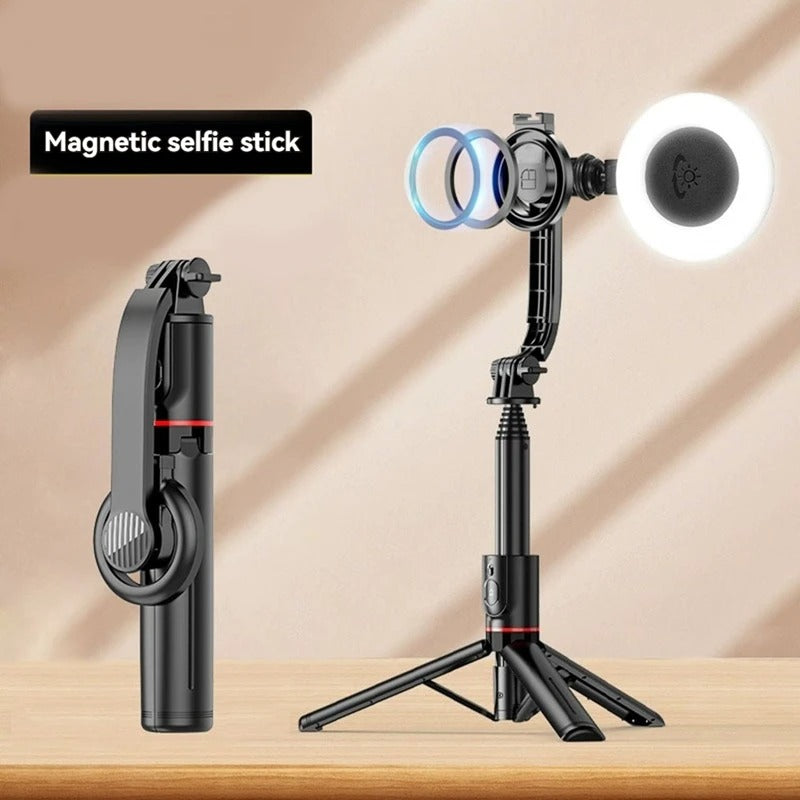 MagSafe Selfie Stick Tripod with Remote – 360° Extendable Stand for iPhone 17/16/15