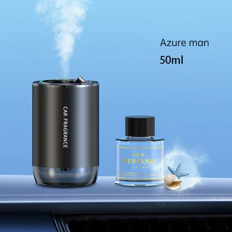 2025 Smart Car Diffuser with RGB Light - Auto Spray Essential Oil Fragrance