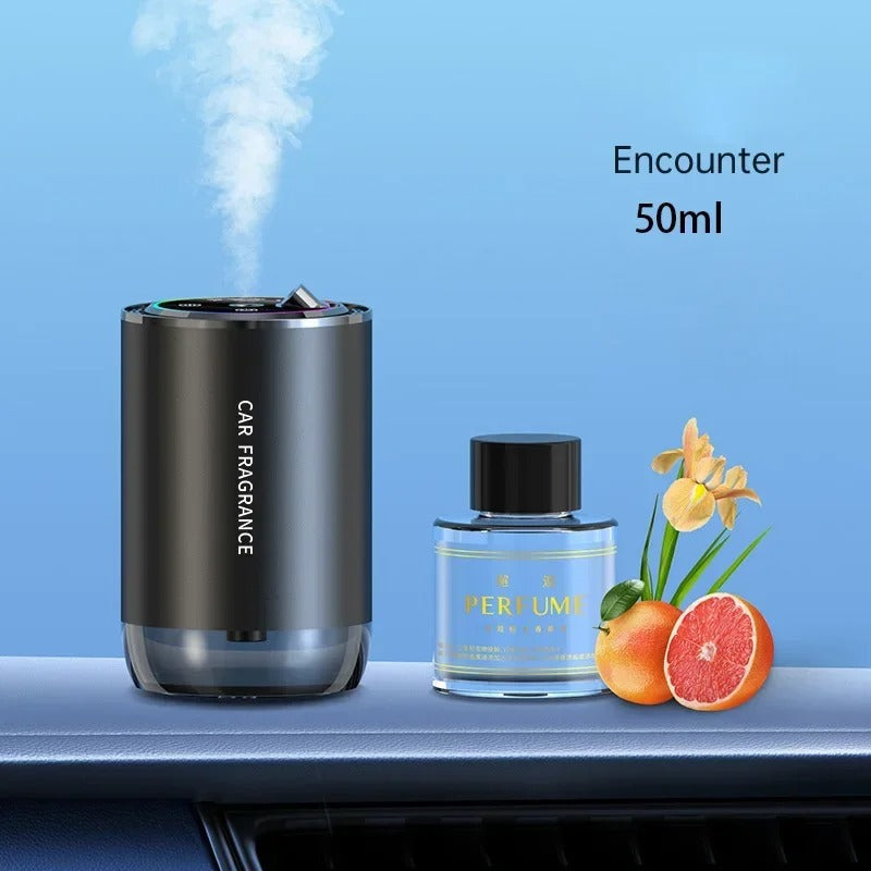 2025 Smart Car Diffuser with RGB Light - Auto Spray Essential Oil Fragrance