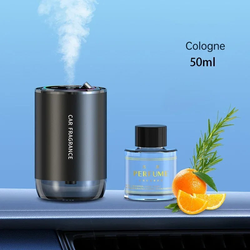 2025 Smart Car Diffuser with RGB Light - Auto Spray Essential Oil Fragrance