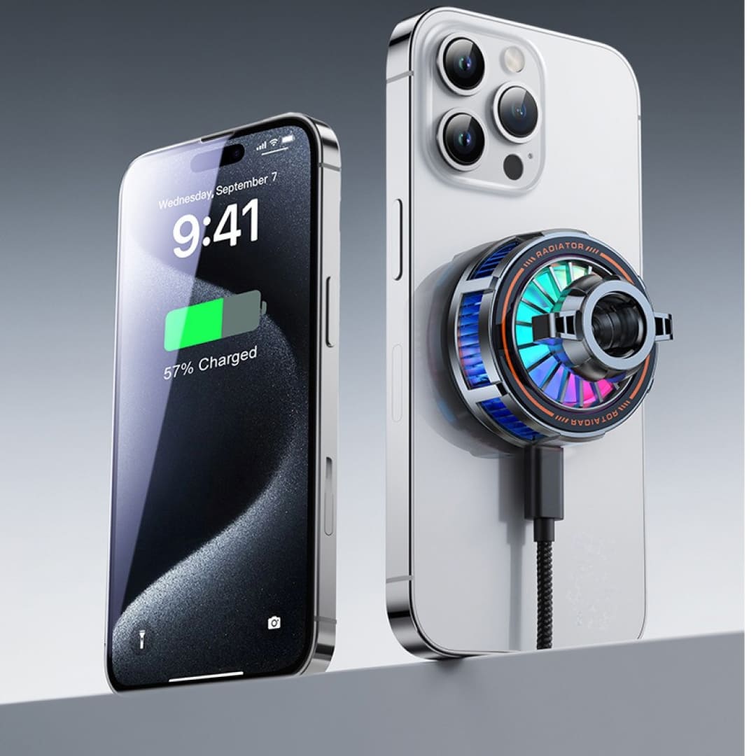 2025 Magnetic Phone Cooler – Semiconductor Fan for iPhone 17/16 & Samsung S24