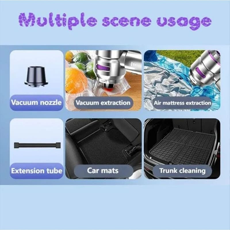 2025 15000Pa Cordless Car Vacuum - Wireless Handheld Mini Cleaner