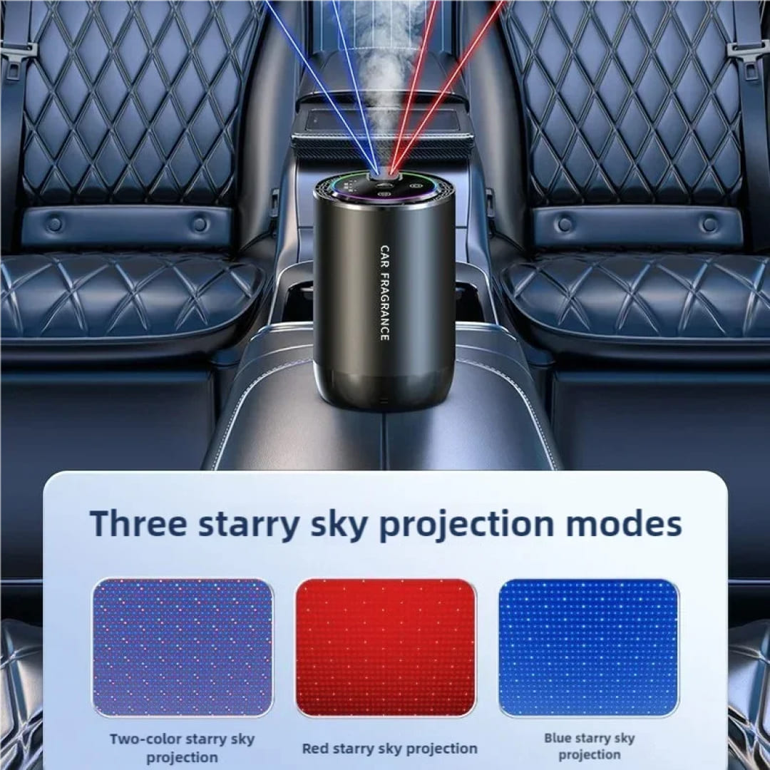 2025 Smart Car Diffuser with RGB Light - Auto Spray Essential Oil Fragrance