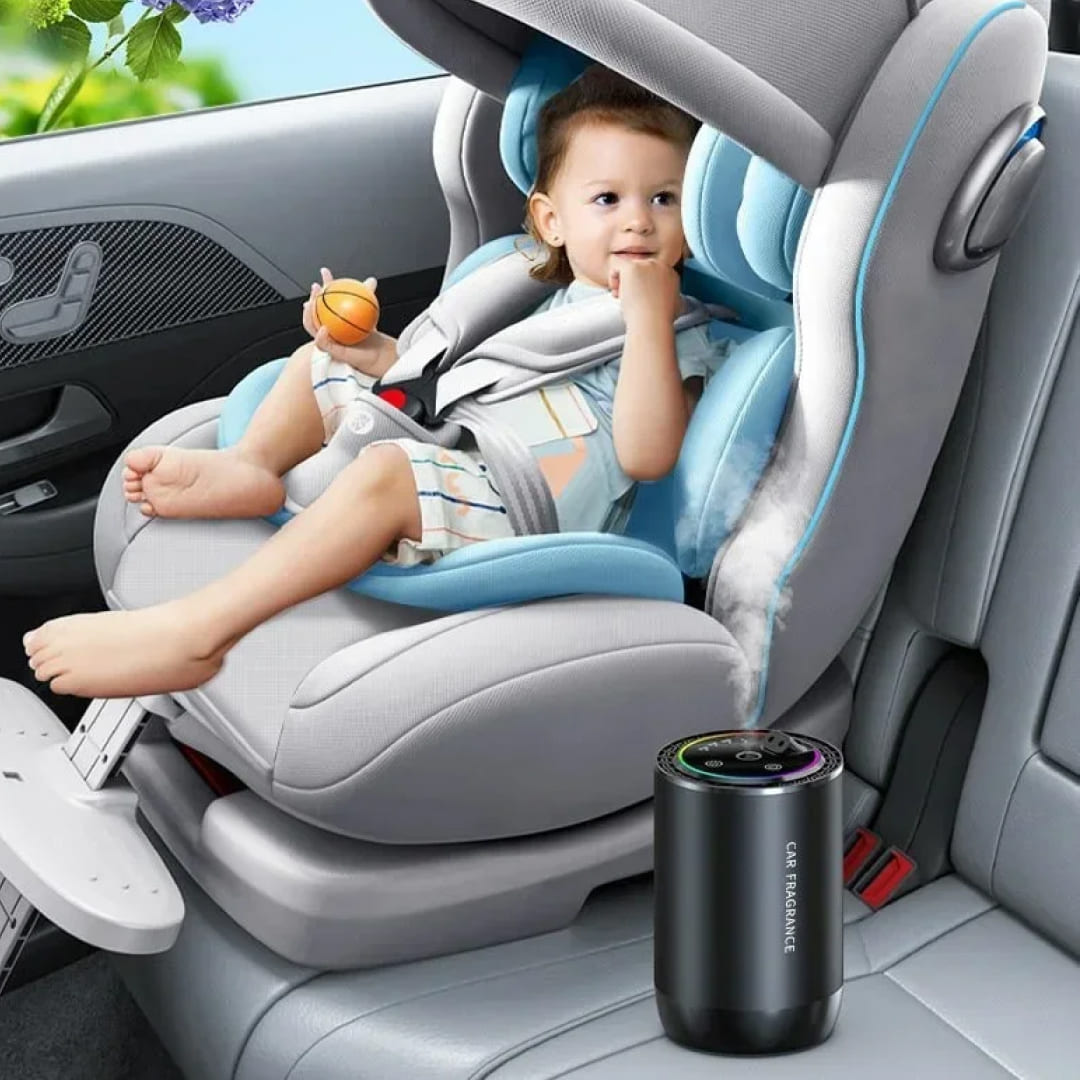 2025 Smart Car Diffuser with RGB Light - Auto Spray Essential Oil Fragrance