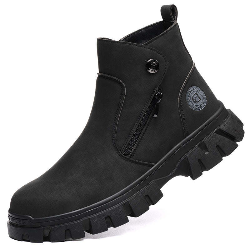 Men's Welding Safety Work Shoes - Protective Toe & Puncture-Resistant