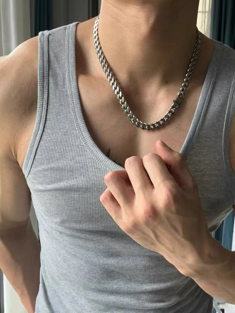 Men's Ribbed Athletic Tank Top - Lightweight & Breathable
