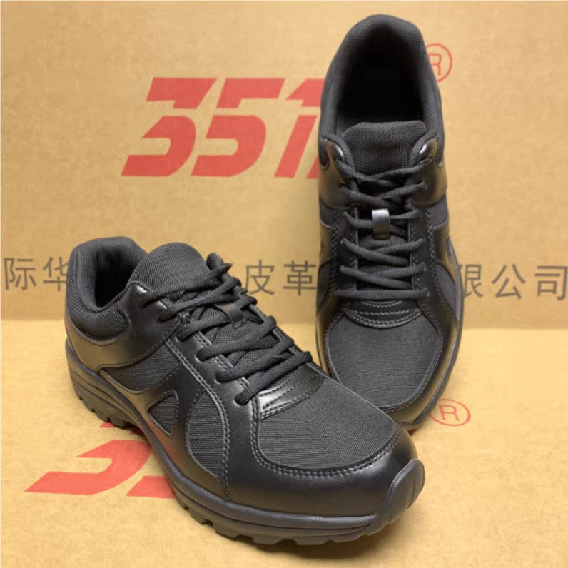 新式春秋作训鞋男黑色体能鞋消防训练鞋劳保胶鞋解放鞋运动鞋跑鞋