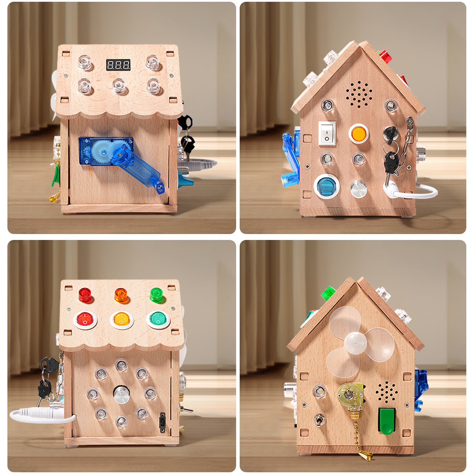 Sound and light busy house
