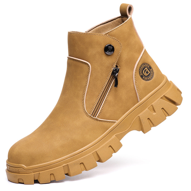Men's Welding Safety Work Shoes - Protective Toe & Puncture-Resistant