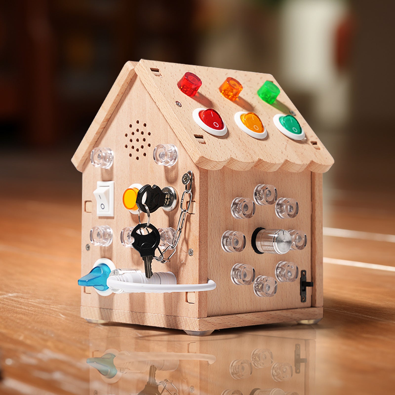Sound and light busy house