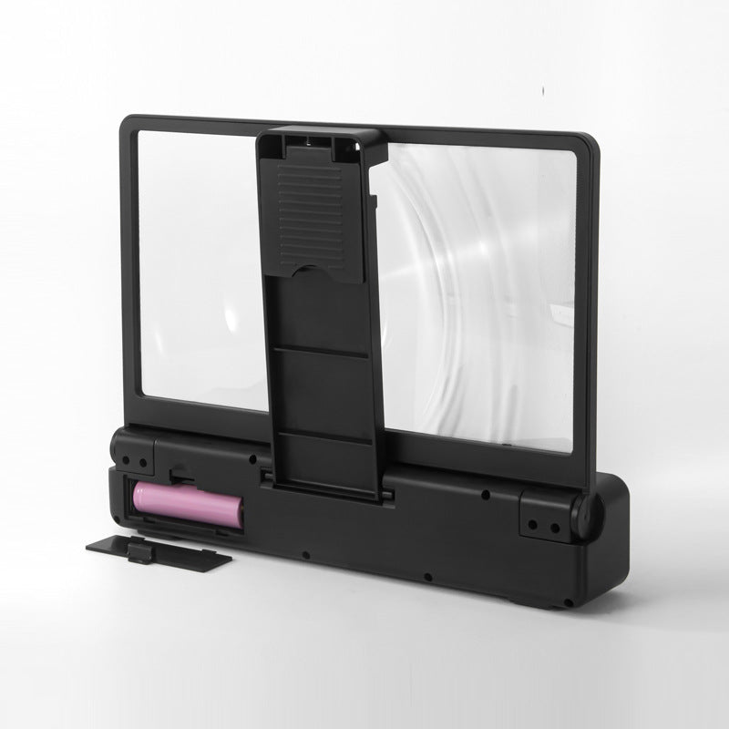 12" Phone Screen Magnifier with Bluetooth Speaker - 3D HD Pull-out Stand