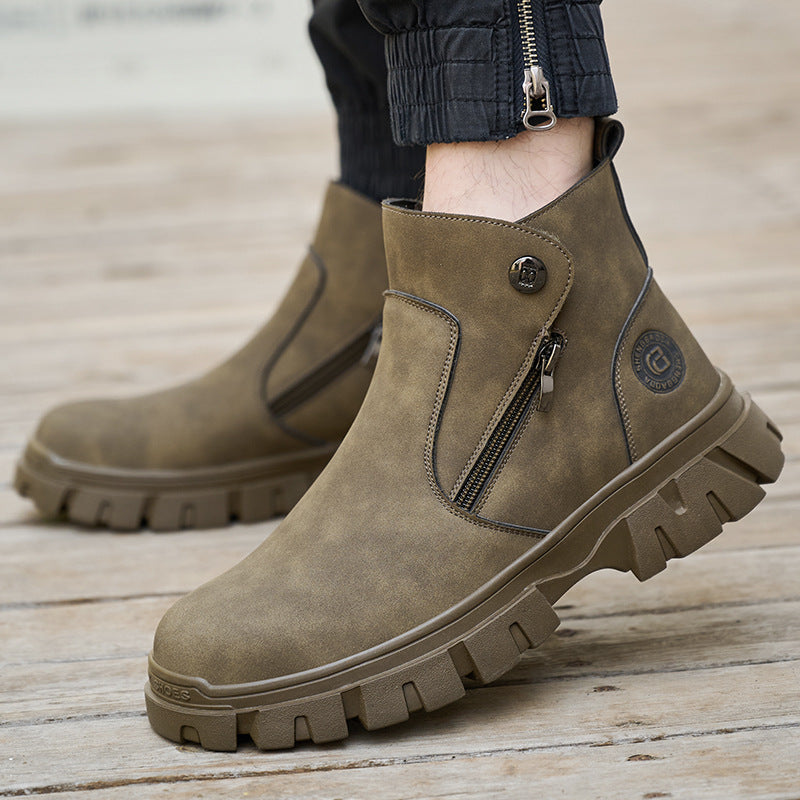 Men's Welding Safety Work Shoes - Protective Toe & Puncture-Resistant