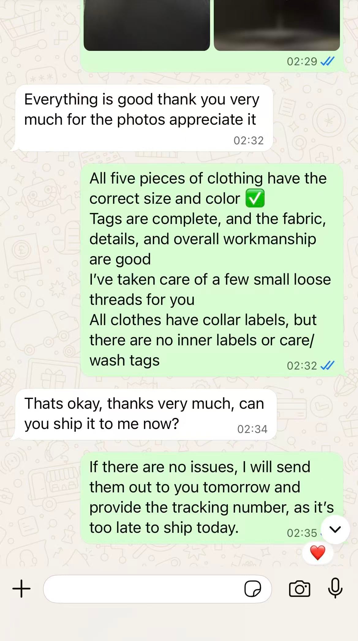 Customer chat review 1