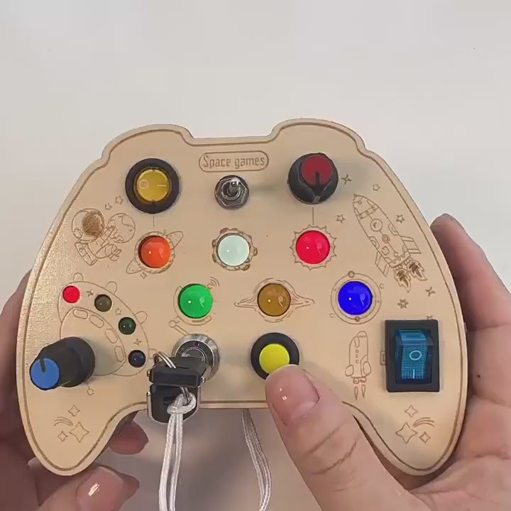 LED light in the shape of a game controller