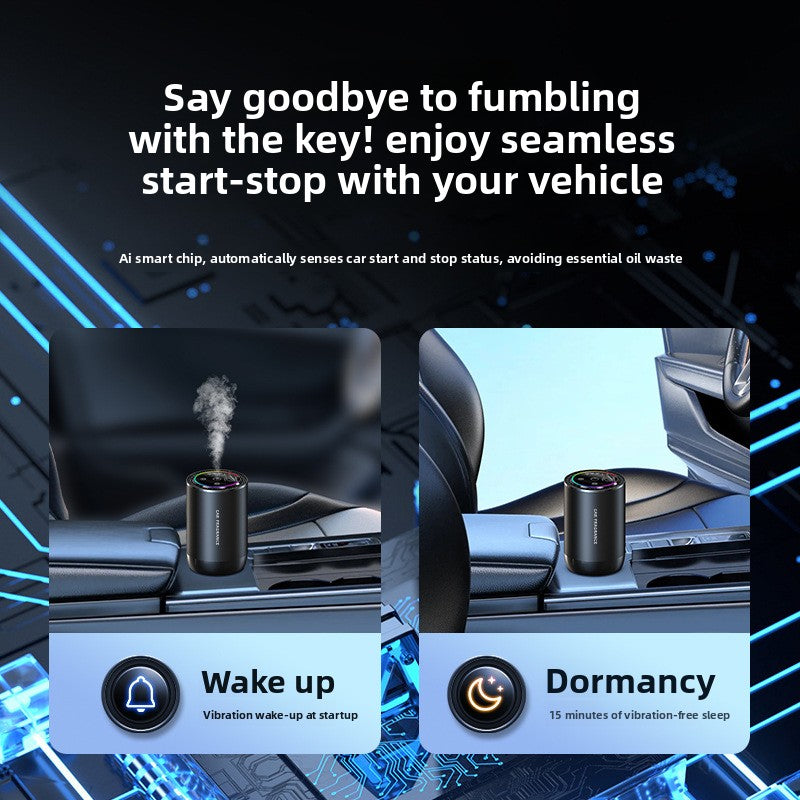 2025 Smart Car Diffuser with RGB Light - Auto Spray Essential Oil Fragrance