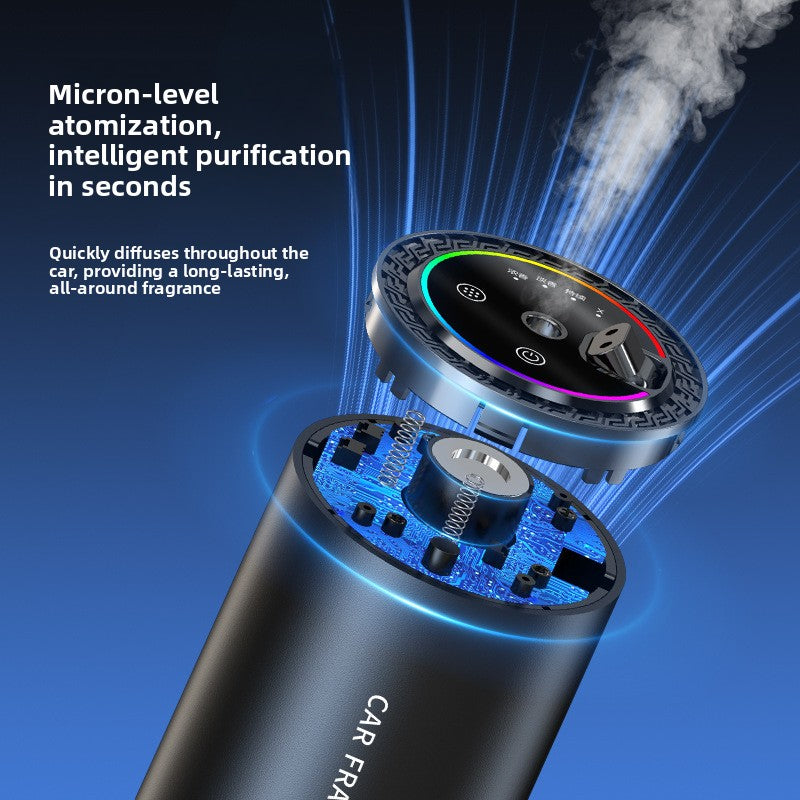 2025 Smart Car Diffuser with RGB Light - Auto Spray Essential Oil Fragrance